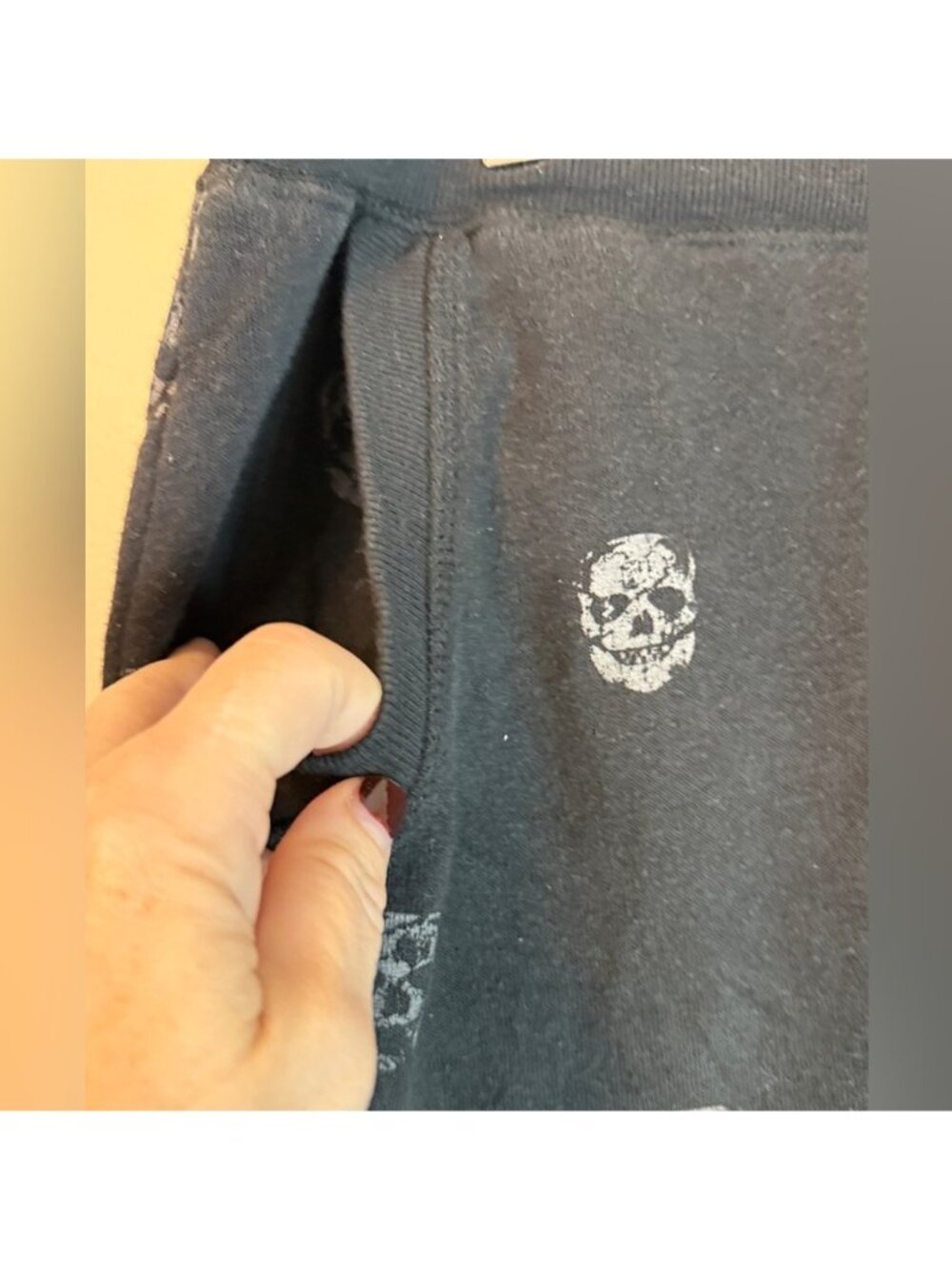 Whimsigoth Vampy Elvira Skull Skeleton Graphic Punk Gothic Grunge Joggers Lg - Picture 3 of 8